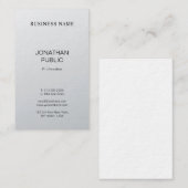 Carte De Visite Design moderne créatif Argent Look Plat Luxe (Devant / Derrière)