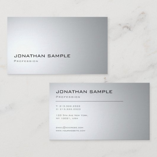 Carte De Visite Design moderne créatif Design élégant sobre tendan (Devant / Derrière)