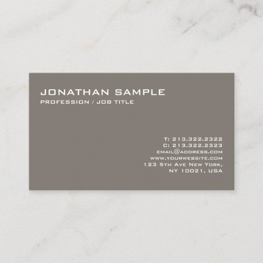 Carte De Visite Design moderne Créatif Simple Plaine tendance (Devant)