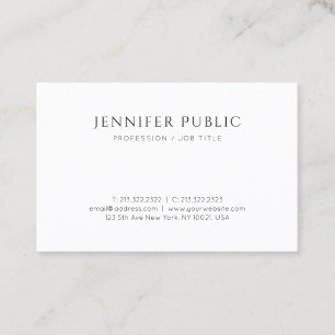Carte De Visite Design moderne créatif Simple Simple Plain Profess