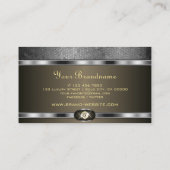 Carte De Visite Design moderne de bijoux en argent avec pierres Fa (Dos)