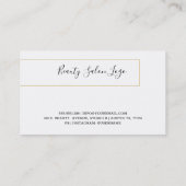 Carte De Visite Design moderne de brosse d'or (Dos)