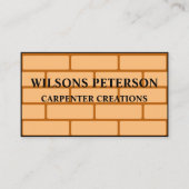 Carte De Visite Design moderne de la menuiserie en bois profession (Devant)