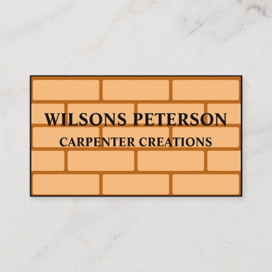 Carte De Visite Design moderne de la menuiserie en bois profession (Devant)