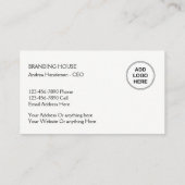 Carte De Visite Design moderne de marque à deux côtés (Dos)