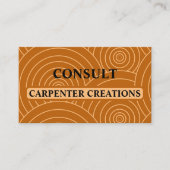 Carte De Visite Design moderne de menuiserie professionnelle (Devant)