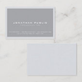 Carte De Visite Design moderne design élégant Gris clair tendance (Devant / Derrière)
