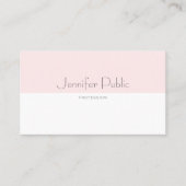 Carte De Visite Design moderne Design épuré Design rose pâle tenda (Devant)