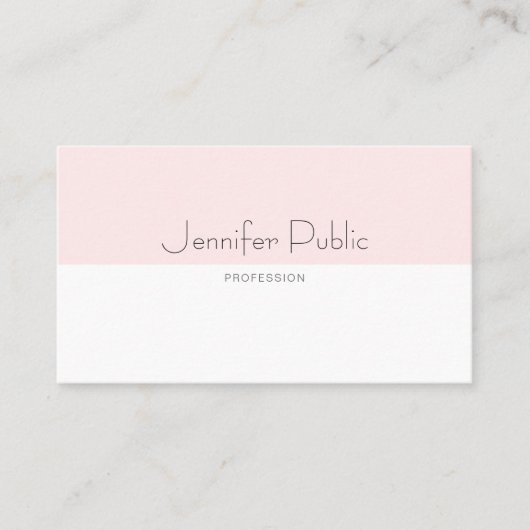 Carte De Visite Design moderne Design épuré Design rose pâle tenda (Devant)