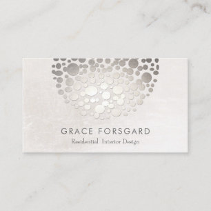 Carte De Visite Design moderne Design intérieur Designer argent et