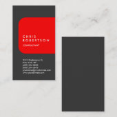 Carte De Visite Design moderne design moderne et gris vertical (Devant / Derrière)
