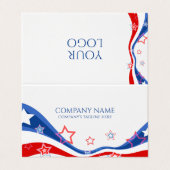 Carte De Visite Design moderne du drapeau américain (Extérieur déplié)