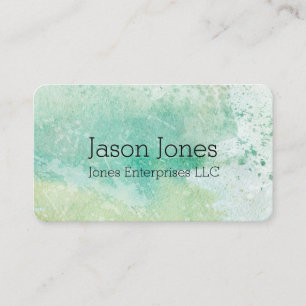 Carte De Visite design moderne élégant aquarelle double face