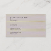 Carte De Visite Design moderne élégant Design créatif Plain profes (Devant)