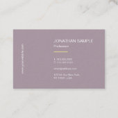 Carte De Visite Design moderne élégant Design professionnel Plat L (Dos)