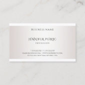 Carte De Visite Design moderne élégant Design simple Modèle Faux A (Dos)
