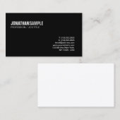 Carte De Visite Design moderne élégant élégant chic sobre tendance (Devant / Derrière)