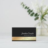 Carte De Visite Design moderne Elegant Gold Look Professional (Debout devant)