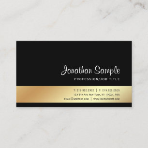 Carte De Visite Design moderne Elegant Gold Look Professional