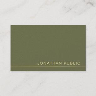 Carte De Visite Design moderne élégant Green Pearl Finish Luxe