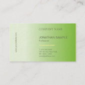 Carte De Visite Design moderne élégant Luxe Professionnel Plat (Dos)