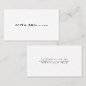 Carte De Visite Design moderne élégant professionnel élégant (Devant / Derrière)