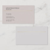 Carte De Visite Design moderne élégant Propre Plain Professionnel (Devant / Derrière)