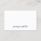 Carte De Visite Design moderne élégant Script à main simple Modèle (Devant)