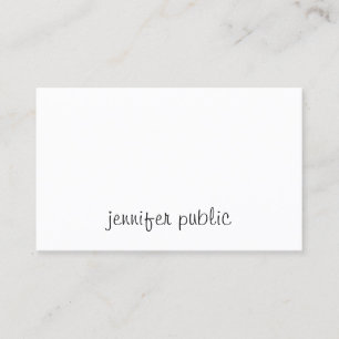 Carte De Visite Design moderne élégant Script à main simple Modèle