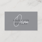 Carte De Visite Design moderne élégant Script QR Code Social Media (Devant)