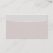 Carte De Visite Design moderne élégant Simple Plain Professional (Dos)