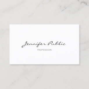 Carte De Visite Design Moderne Élégante Calligraphie Simple Simple
