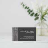 Carte De Visite Design moderne en bois gris élégant (Debout devant)