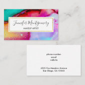 Carte De Visite Design moderne en marbre Abstrait (Devant / Derrière)