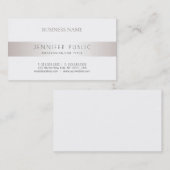 Carte De Visite Design moderne et créatif design élégant Faux Silv (Devant / Derrière)