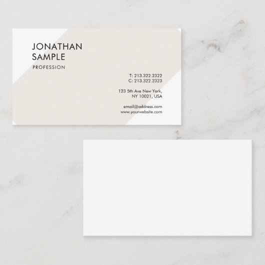 Carte De Visite Design moderne et créatif Design élégant professio (Devant / Derrière)