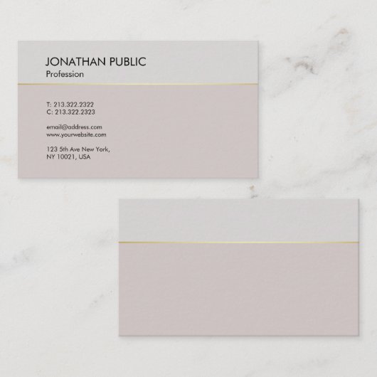 Carte De Visite Design moderne et créatif Design élégant professio (Devant / Derrière)