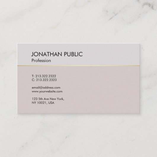 Carte De Visite Design moderne et créatif Design élégant professio (Devant)