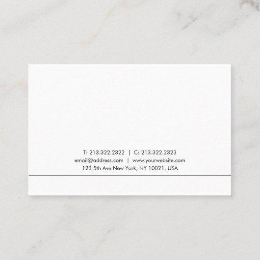 Carte De Visite Design moderne et créatif Design tendance lisse cl (Dos)