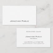 Carte De Visite Design moderne et créatif élégant sobre tendance (Devant / Derrière)