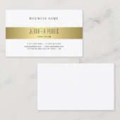 Carte De Visite Design moderne et créatif or look Design simple (Devant / Derrière)