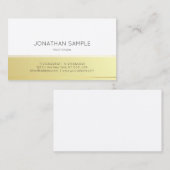 Carte De Visite Design moderne et créatif professionnel look or (Devant / Derrière)