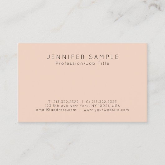 Carte De Visite Design moderne et créatif professionnel propre (Devant)