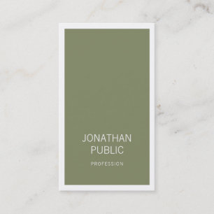 Carte De Visite Design moderne et créatif Sleek Plain Professional