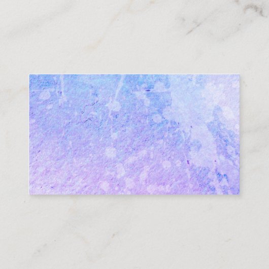 Carte De Visite design moderne et élégant aquarelle bleu et violet (Dos)