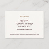 Carte De Visite Design moderne Faux Black Linen Professional (Dos)