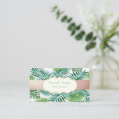 Carte De Visite Design moderne, Feuille de palmier tropical (Debout devant)