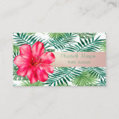 Carte De Visite Design moderne, Feuilles de palmiers tropicaux, Hi (Devant)