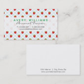 Carte De Visite Design moderne, Fraises, Fraise (Devant / Derrière)