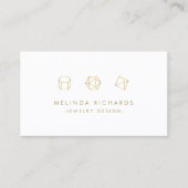 Carte De Visite Design moderne Gemstone Trio Logo Bijoux Design Bl (Devant)
